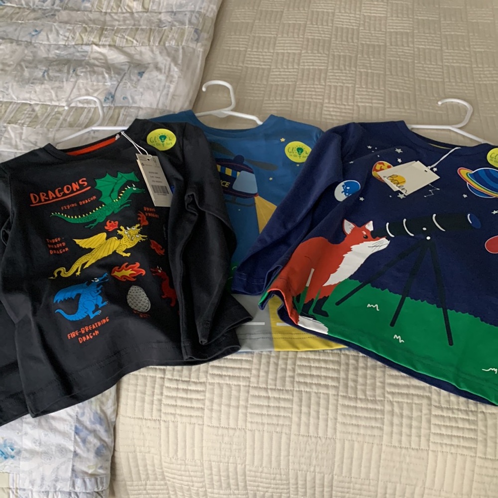 Mini Boden glow in the dark long sleeve bundle